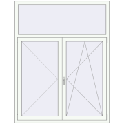 REHAU Euro 70 1400x1800 мм Білий (RAL 9016) з двох сторін
