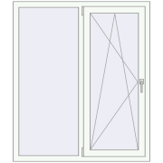REHAU Euro 70 1200x1400 мм Білий (RAL 9016) з двох сторін