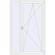 REHAU Euro 70 1300x2000 мм Білий (RAL 9016) з двох сторін