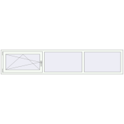 REHAU Euro 70 2700x545 мм Білий (RAL 9016) з двох сторін REHAU Euro 70 2700x545 мм Білий (RAL 9016) з двох сторін