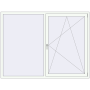 Вікна 2000x1500 мм REHAU Brillant-Design Білий (RAL 9016) з двох сторін