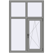 Altest Pony 375 1000x1500 мм RAL 9007 Grey aluminium з двох сторін