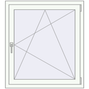 Вікна 900x1000 мм REHAU Euro 60 Білий (RAL 9016) з двох сторін