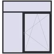REHAU SYNEGO MD 2150x2300 мм BLACK_ULTI-MATT з двох сторін REHAU SYNEGO MD 2150x2300 мм BLACK_ULTI-MATT з двох сторін