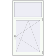REHAU Euro 60 900x1600 мм Білий (RAL 9016) з двох сторін