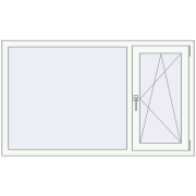 REHAU Euro 60 1500x900 мм Білий (RAL 9016) з двох сторін