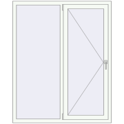 REHAU SYNEGO MD 1300x1600 мм Білий (RAL 9016) з двох сторін REHAU SYNEGO MD 1300x1600 мм Білий (RAL 9016) з двох сторін