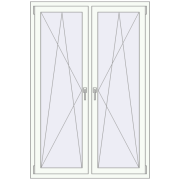 REHAU Euro 70 1150x1700 мм Білий (RAL 9016) з двох сторін