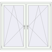 REHAU SYNEGO MD 1600x1460 мм Білий (RAL 9016) з двох сторін