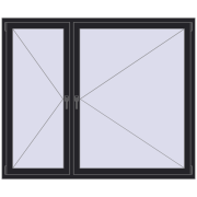 REHAU SYNEGO MD 1800x1500 мм BLACK_ULTI-MATT з двох сторін