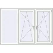 REHAU Euro 60 1725x1200 мм Білий (RAL 9016) з двох сторін
