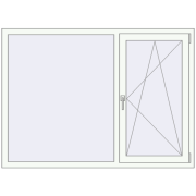 REHAU Euro 70 1600x1160 мм Білий (RAL 9016) з двох сторін