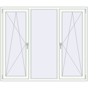 REHAU SYNEGO MD 1780x1480 мм Білий (RAL 9016) з двох сторін REHAU SYNEGO MD 1780x1480 мм Білий (RAL 9016) з двох сторін
