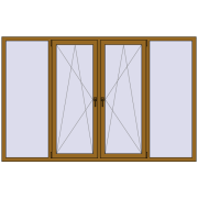 REHAU Euro 70 2500x1600 мм LIGHT_OAK з двох сторін