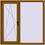 REHAU Euro 70 1400x1400 мм GOLDEN OAK з двох сторін REHAU Euro 70 1400x1400 мм GOLDEN OAK з двох сторін