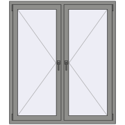 Вікна 1300x1500 мм Altest Pony 375 RAL 9007 Grey aluminium з двох сторін