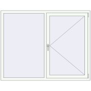 Вікна 1660x1300 мм REHAU Euro 70 Білий (RAL 9016) з двох сторін