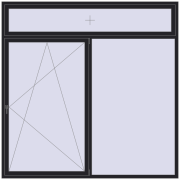 REHAU Euro 70 2500x2500 мм BLACK_ULTI-MATT з двох сторін