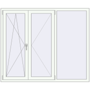 REHAU Brillant-Design 1700x1420 мм Білий (RAL 9016) з двох сторін