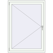 REHAU Euro 60 960x1400 мм Білий (RAL 9016) з двох сторін