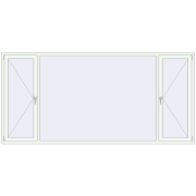 REHAU Euro 70 3160x1500 мм Білий (RAL 9016) з двох сторін