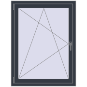 REHAU Euro 60 900x1200 мм ANTHRACITE_GREY_STRUKTURAL з двох сторін