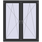 REHAU Brillant-Design 1300x1500 мм ANTHRACITE_GREY_GLATT з двох сторін REHAU Brillant-Design 1300x1500 мм ANTHRACITE_GREY_GLATT з двох сторін