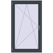 Вікна 900x1400 мм REHAU Euro 70 ANTHRACITE_GREY_STRUKTURAL з двох сторін