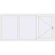 REHAU Euro 60 2250x1100 мм Білий (RAL 9016) з двох сторін