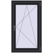 Вікна 700x1200 мм REHAU Euro 70 BLACK_ULTI-MATT з двох сторін