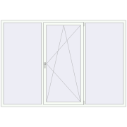 REHAU Euro 60 2600x1800 мм Білий (RAL 9016) з двох сторін