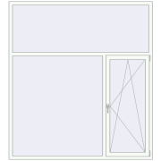 REHAU Euro 70 2000x2200 мм Білий (RAL 9016) з двох сторін REHAU Euro 70 2000x2200 мм Білий (RAL 9016) з двох сторін