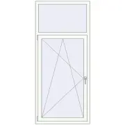 REHAU Euro 60 880x1980 мм Білий (RAL 9016) з двох сторін