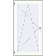 REHAU SYNEGO MD 750x1500 мм Білий (RAL 9016) з двох сторін REHAU SYNEGO MD 750x1500 мм Білий (RAL 9016) з двох сторін