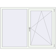 REHAU SYNEGO MD 1600x1200 мм Білий (RAL 9016) з двох сторін