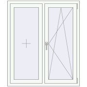 Вікна 1100x1300 мм REHAU Euro 70 Білий (RAL 9016) з двох сторін