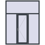 Вікна 1550x2000 мм REHAU Euro 60 ANTHRACITE_GREY_STRUKTURAL з двох сторін