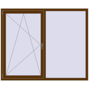 REHAU Euro 60 1750x1440 мм WALNUT з двох сторін