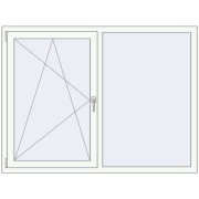 REHAU Euro 70 1600x1200 мм Білий (RAL 9016) з двох сторін