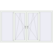 REHAU Euro 60 2320x1420 мм Білий (RAL 9016) з двох сторін