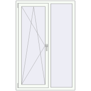 REHAU SYNEGO MD 1060x1600 мм Білий (RAL 9016) з двох сторін REHAU SYNEGO MD 1060x1600 мм Білий (RAL 9016) з двох сторін