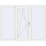 Вікна 1720x1350 мм REHAU Euro 70 Білий (RAL 9016) з двох сторін