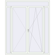 REHAU Brillant-Design 1860x2270 мм Білий (RAL 9016) з двох сторін
