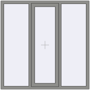 Altest Pony 375 1500x1500 мм RAL 9007 Grey aluminium з двох сторін