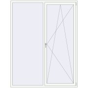 REHAU Euro 70 1800x2330 мм Білий (RAL 9016) з двох сторін