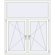 Вікна 1260x1500 мм REHAU Euro 70 Білий (RAL 9016) з двох сторін