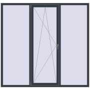 REHAU Euro 60 2100x2000 мм ANTHRACITE_GREY_STRUKTURAL з двох сторін