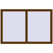 REHAU Euro 70 1200x800 мм WALNUT з двох сторін