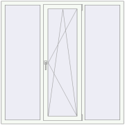 Вікна 1600x1600 мм REHAU Brillant-Design Білий (RAL 9016) з двох сторін