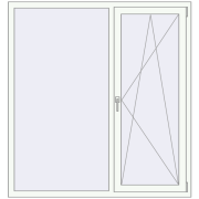 Вікна 1500x1600 мм REHAU Euro 70 Білий (RAL 9016) з двох сторін